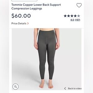Tommie Copper Lower Back Support Capri - NWT-retail‎ 60